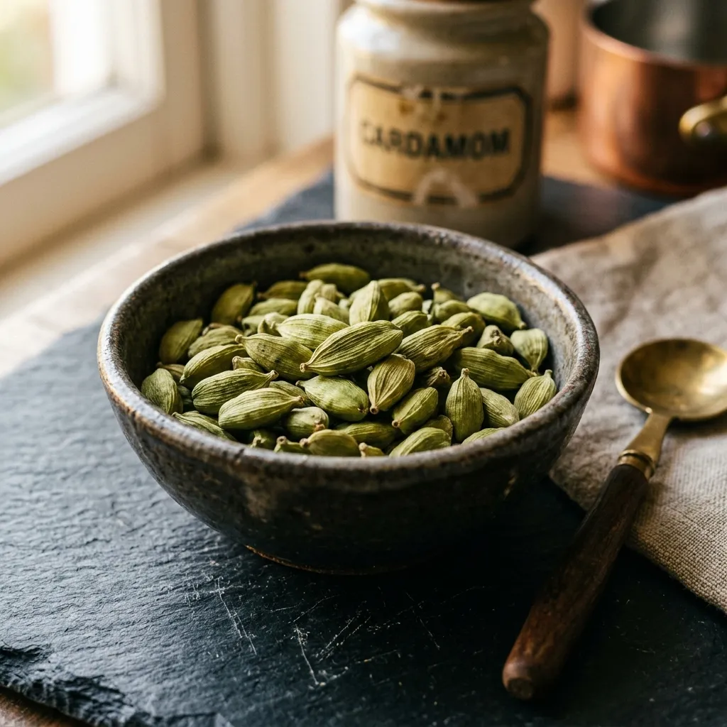 Close-up cardamom pods